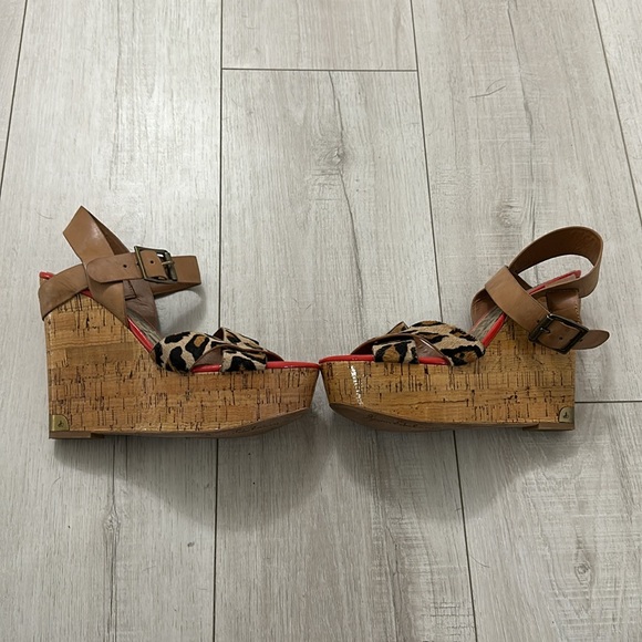 Sam Edelman leopard cork wedges - Picture 4 of 7